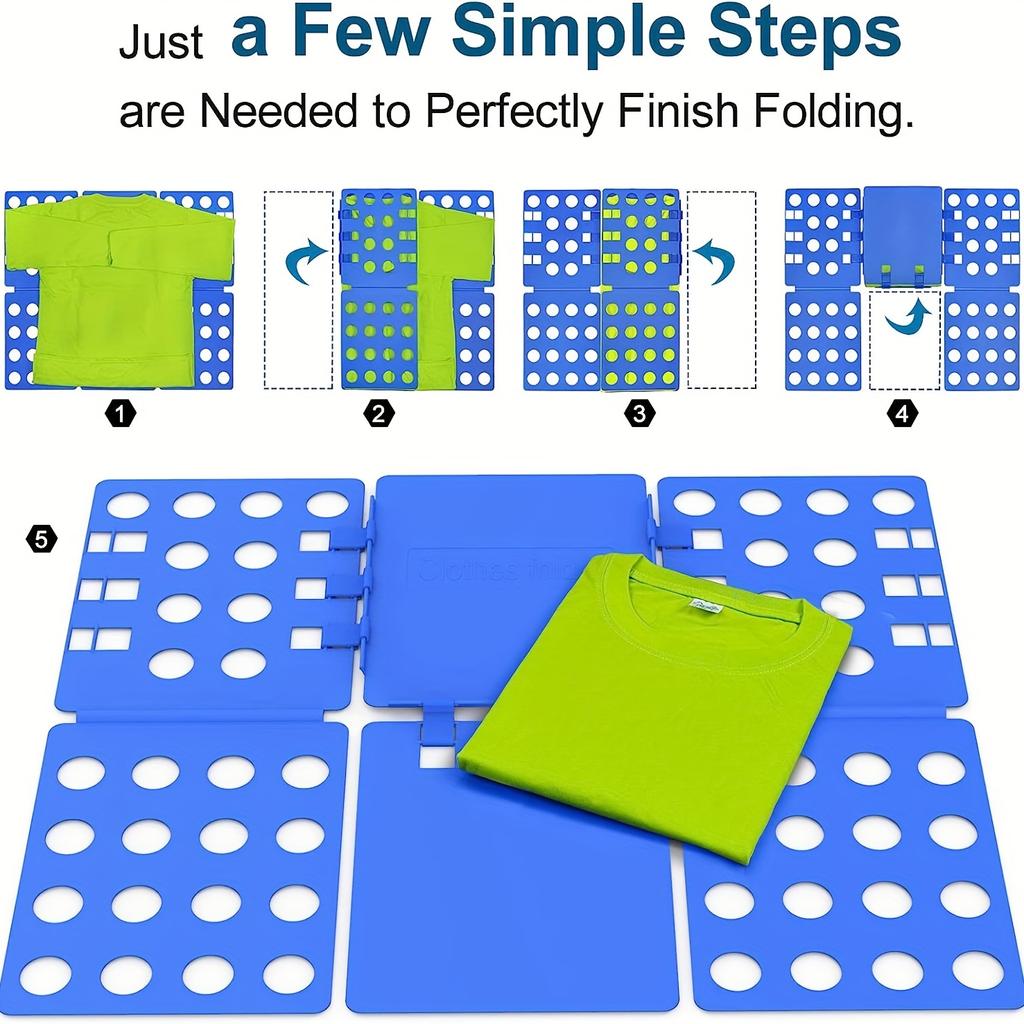 68cm/48cm Plastic Clothes Folding Board Durable Kids Laundry Folder Easy and Fast Shirt Folding Board Home Storage Tool for Kids