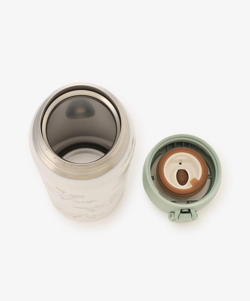 Afternoon Tea Living HS99 Flower Art One-Touch Thermos Bottle, 500ml, Green