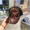 Hat Female South Korea Color Sequin Peaked Cap Summer Breathable Mesh Baseball Cap Youth Traveling and Shopping Sun Hat