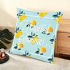 Lemon Pattern Cushion Cover Soft Short Plush Pillow Cover Smooth Cozy Texture Aesthetic Cushion Case Home Decor