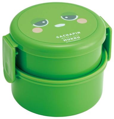 Bento Kutusu 500ml Yuvarlak Pirinç Topu Kabı Antibakteriyel Japonya'da Üretilmiştir Gachapin 2 Katlı ONWR1AG-A