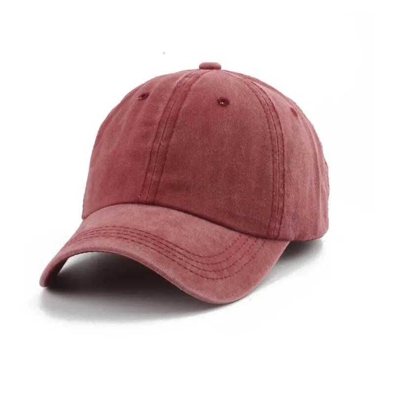 Baseball Cap Washed Denim Men Women Snapback Hat Vintage Hip Hop Caps Solid Color Hat Bone Casquette Outdoor Casual Sport