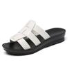 Sandali con zeppa e plateau da donna, leggeri, da infilare, estivi, da spiaggia, comode, con supporto plantare, punta aperta, per donna