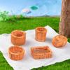 Mini Faux Woven Basket Tray for DIY Craft Decoration