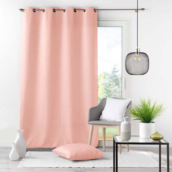 Coussin passepoil 40 x 40 cm Rose poudre