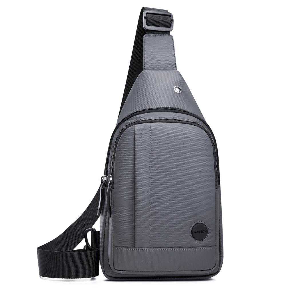 Lightweight Men'S Chest Bag, Casual Nylon Crossbody Bag,Hiking Multipurpose Sling Bag For Outdoor Sports & Daily Commute