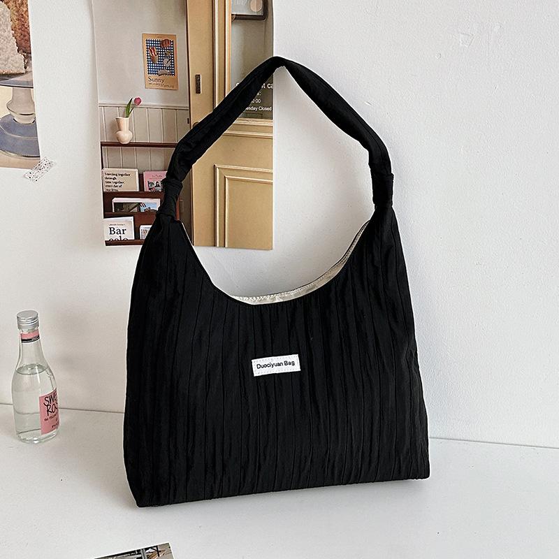 

Cloth bag women s new spring and summer lazy relaxation casual bag large capacity shoulder tote bag чёрный