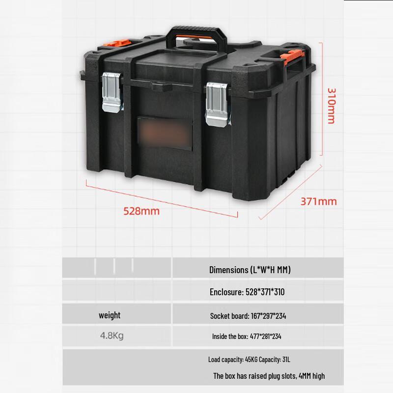 Heavy-Duty Stackable Tool Box 3-Piece Set