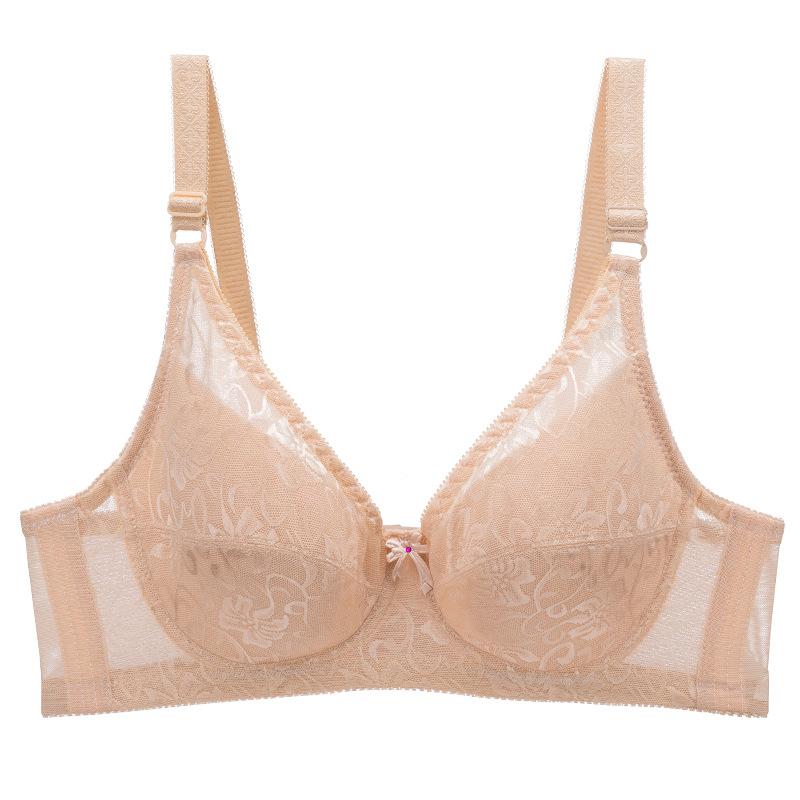 Reggiseno push up in pizzo di grandi dimensioni da donna, forte sostegno, biancheria intima con ferretto, canotta morbida per la pelle