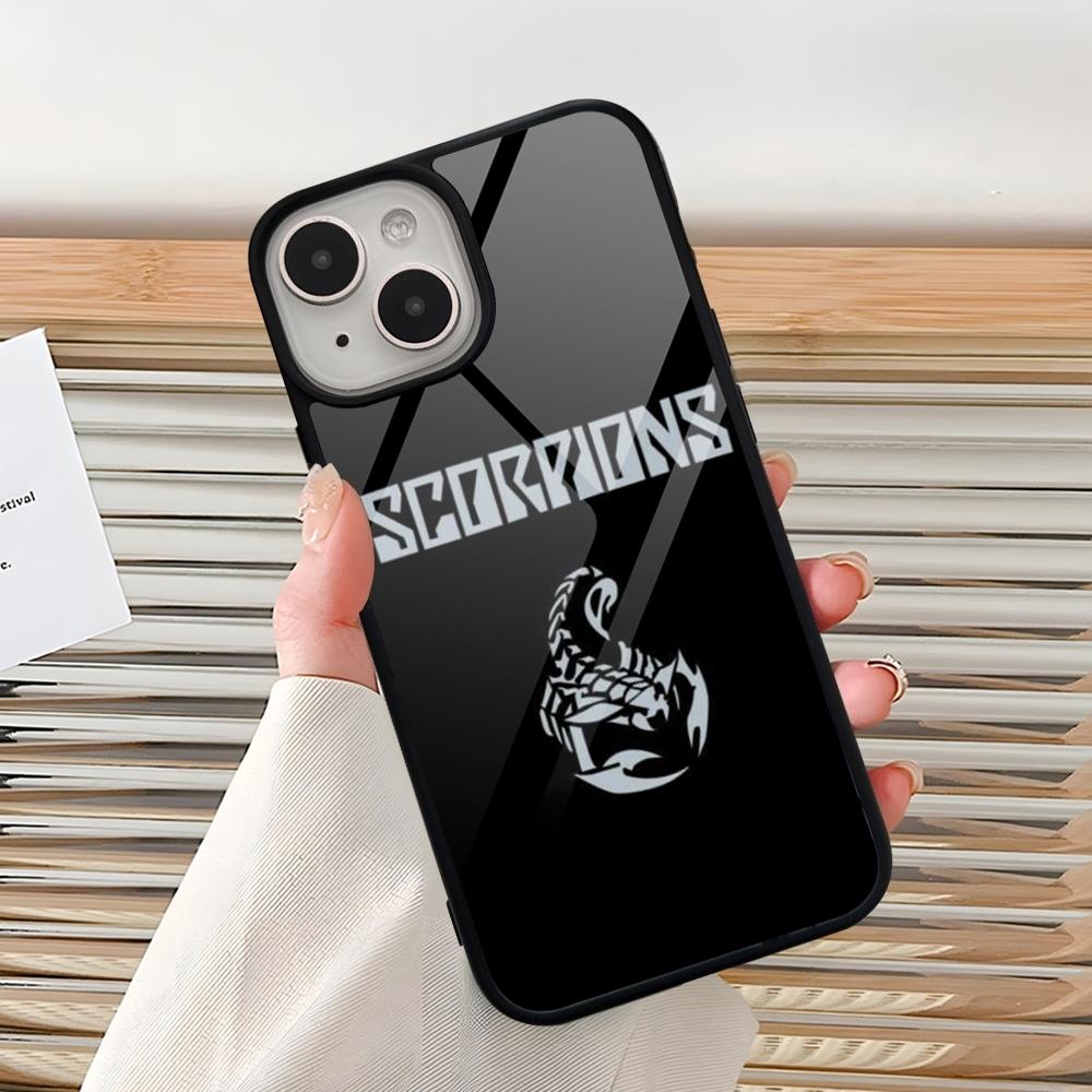 S-Scorpions Band Phone Case For Iphone 15 Pro Max 14 12 11 13 Mini 16 8 7 Plus X Xs XR PC+TPU Back Cover