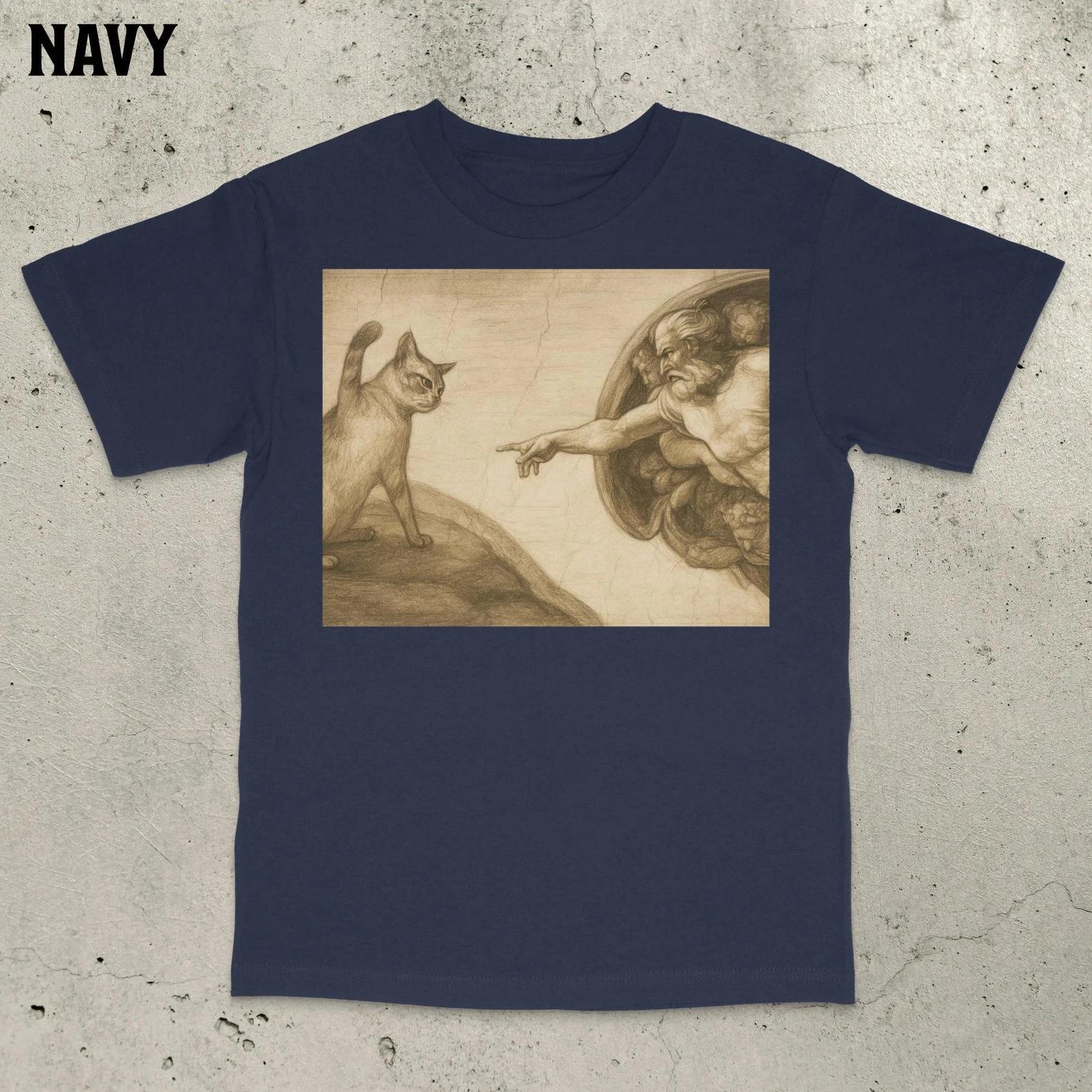 Heavenly Cat T-Shirt, Funny Cat T-Shirt, Gift For Cat Lover, Ironic Cat T-Shirt, Goofy S