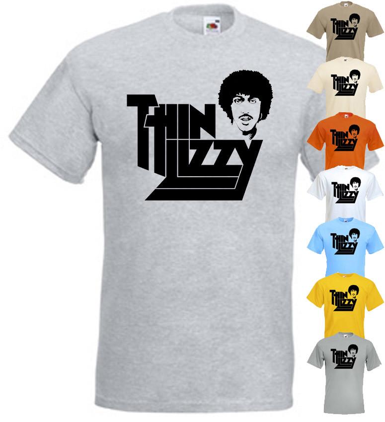26 Thin Lizzy - poster 10 T-shirt hard rock orange yellow khaki all sizes S-5XL Unisex T-Shirt