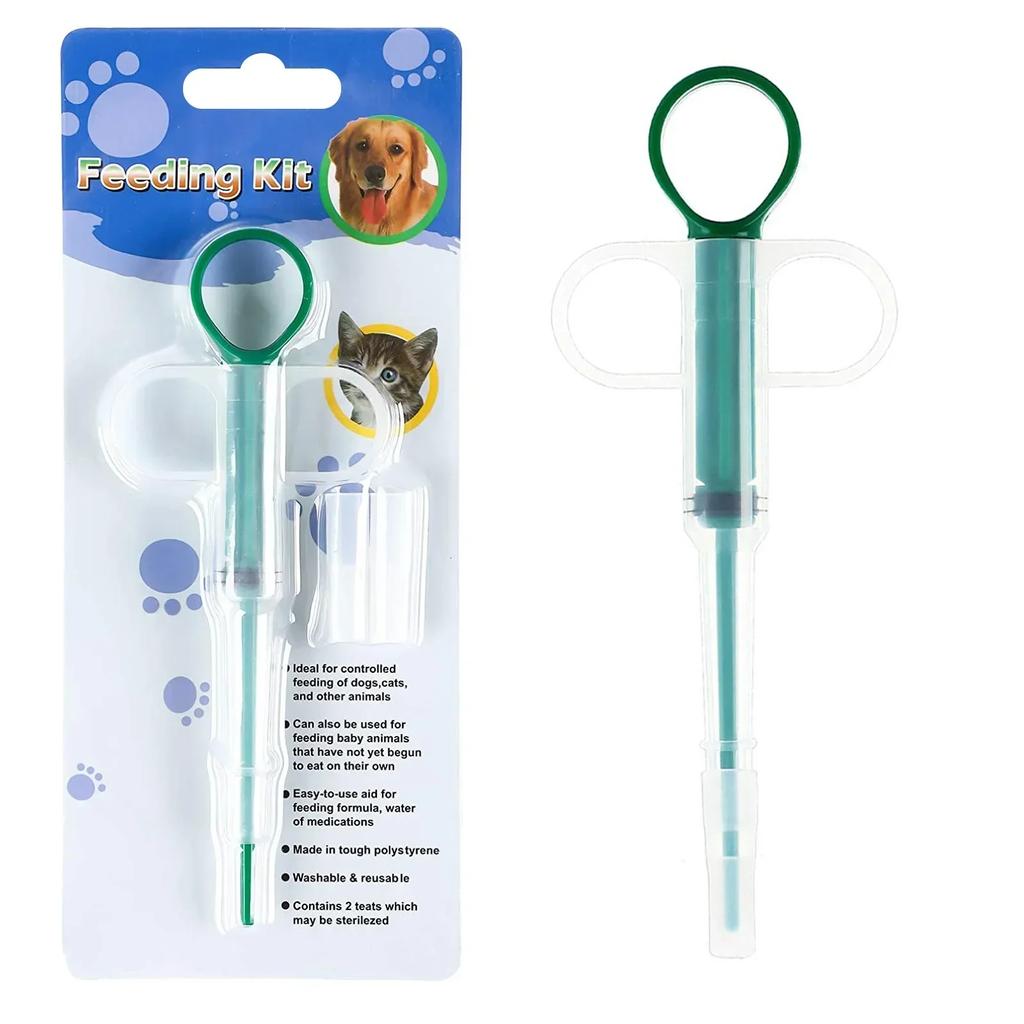 Pet Medicine Feeder Cats Dogs Push-type Pill Applicator Milk Tube Feeder Deworming Syringe Injection Tool Dog Accessories