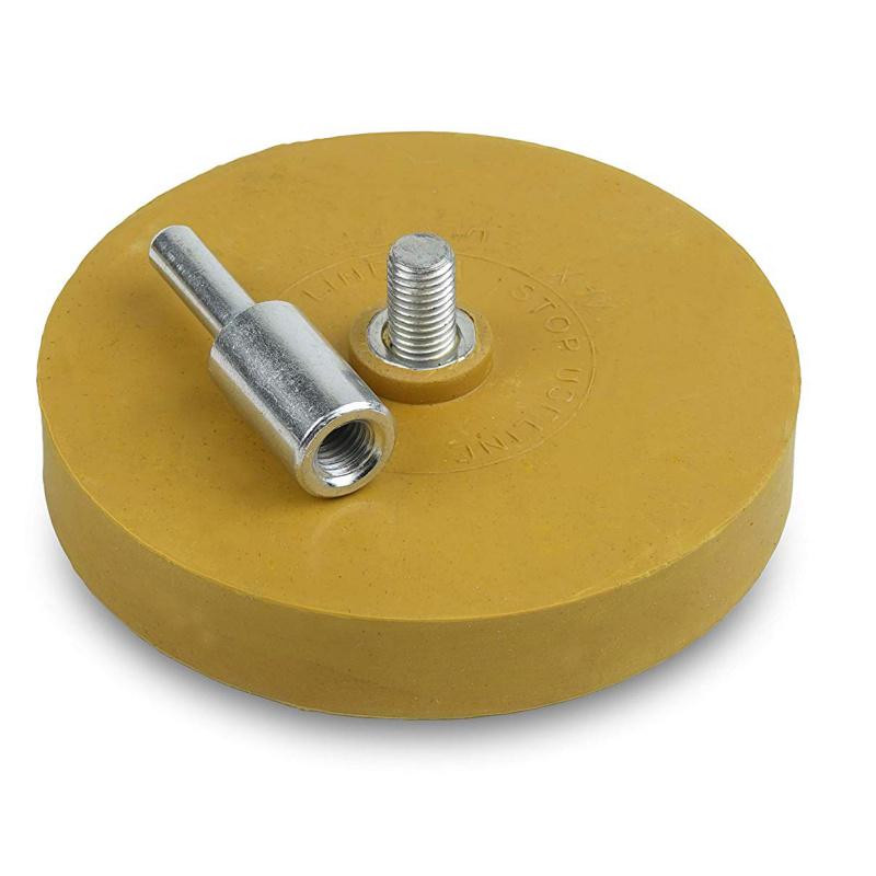 88mm//100mm M6 Screw Grinding and Polishing Yellow Rubber Wheel Eraser #2 Rubber Wheel