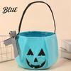 Large Candy Treat Bag Halloween Pumpkin for Kids Trick or Tote with Handle Reusable Snack Bucket Party Favors Cute Gift