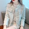 Chaqueta corta estilo francés de primavera y otoño para mujer a la moda y elegante