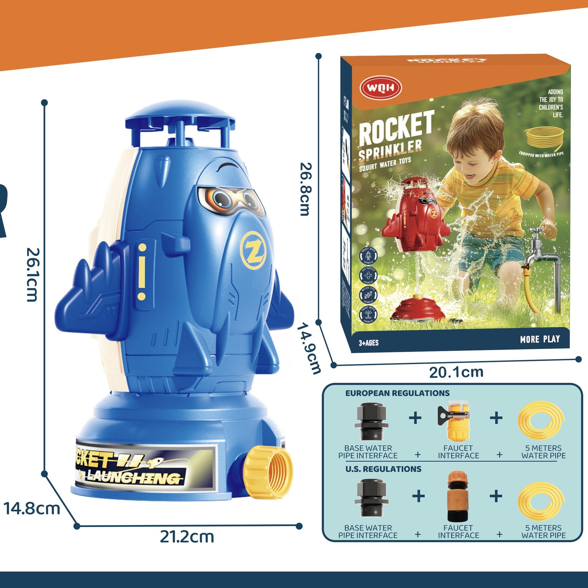 

Новый самолет распылитель воды ракета устройство детская вращающаяся водная летающая игрушка уличный разбрызгиватель полив цветов артефакт синий