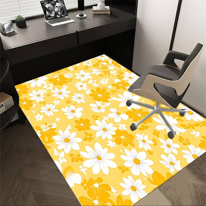 1PC Flower Pattern Non-Slip Floor carpet, suitable for Office, bedroomand playrooms. It can also be used as a sofa footrest cover-T72