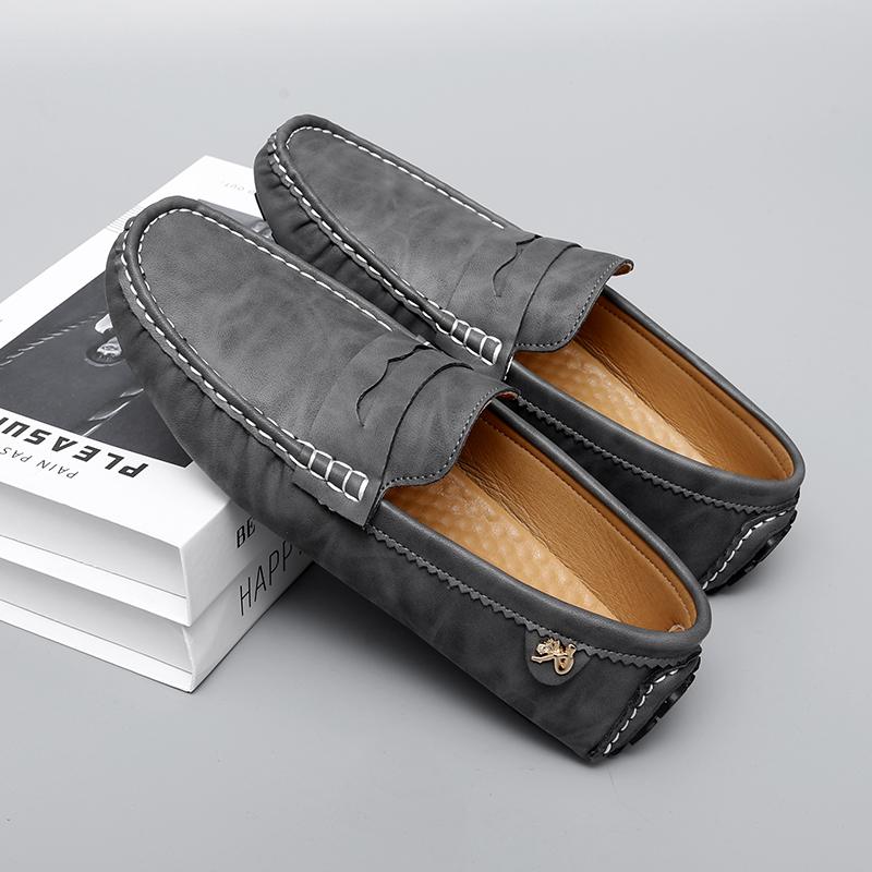 

Brand Fashion Men s Handmade Leather Casual Shoes Driving Flats Slip on Shoes Soft Comfy Moccasins Business Office Loafers Shoes for daily use 42