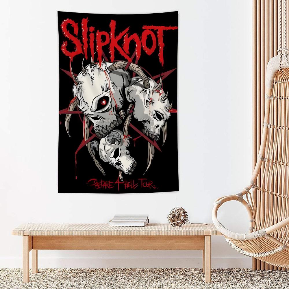 Rock Band Sslipknotses Tapestry Microfiber Wall Hanging For Bedroom Living Room Decor Outdoor Festival Garden Bar Background