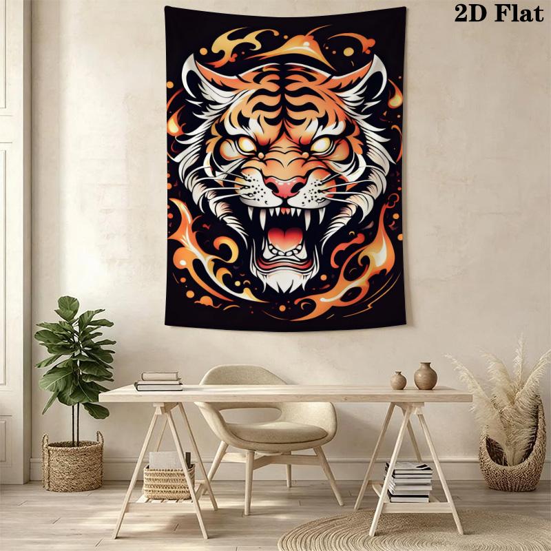 Tiger Pattern Home Decor Tapestry, Wall Hanging, Decorative RV Wall Cloth.MGT0918290