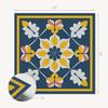 Pack of Vinyl Tiles with Pattern for Living Room Self-Adhesive Floral Pattern In Symmetry 20x20x20 Cm