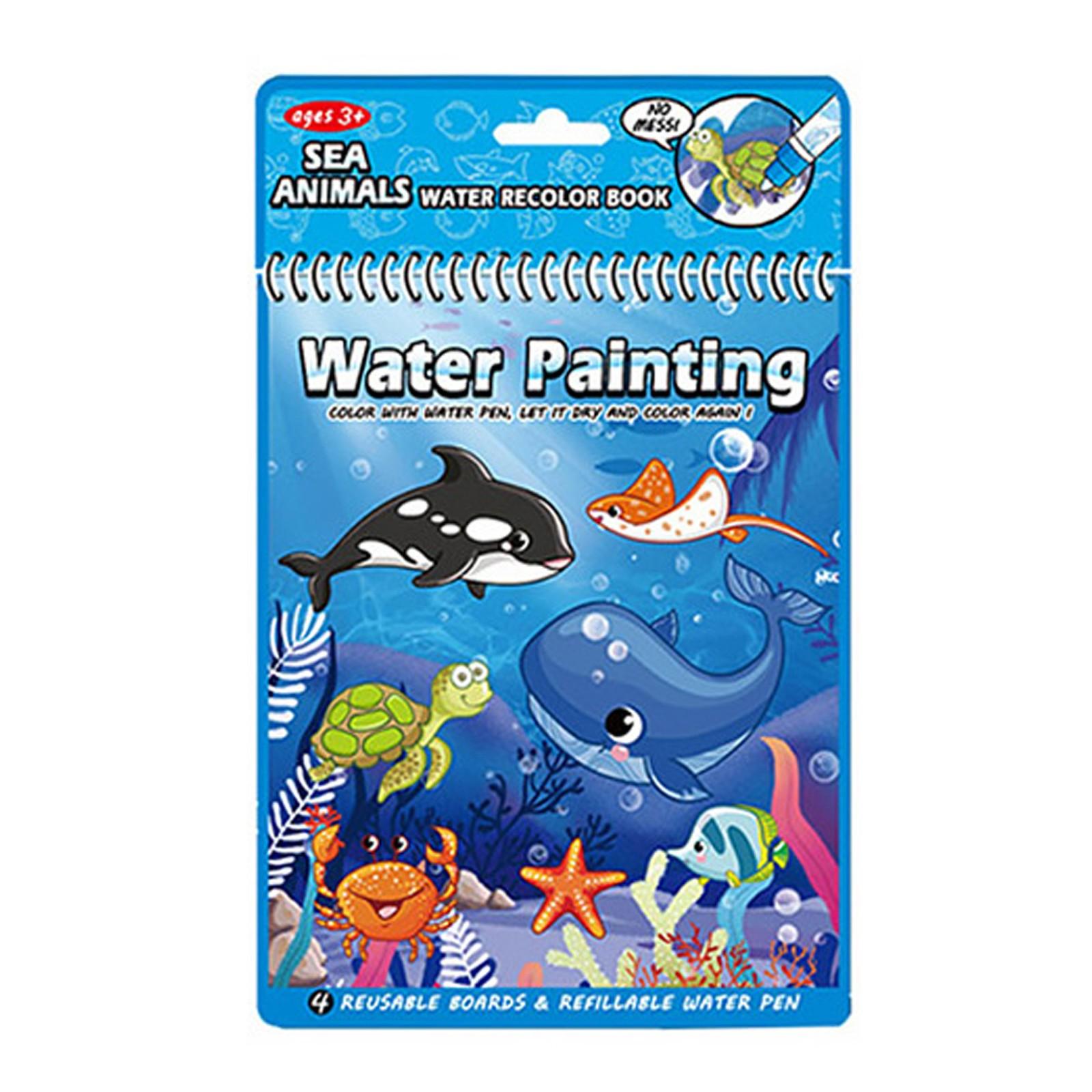 

Екологічна Книга для малювання водою, Книга для малювання аквареллю без бруду, Книга для малювання з ручкою для малювання та розмальовування без бруду (буквено-цифровий) 10 мл One Size