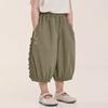 Girls Kids Thin Cropped Lace Trim Casual Anti Mosquito Summer Pants