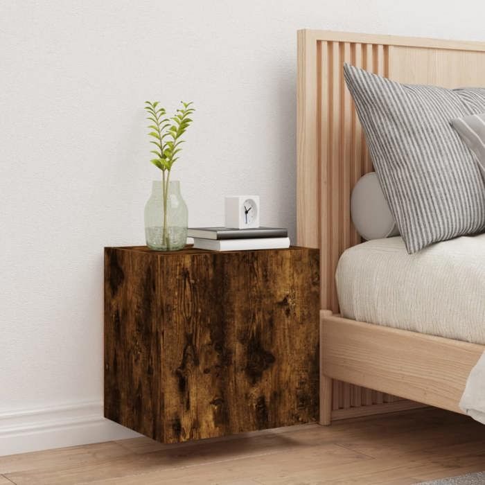 VidaXL Wall-mounted TV Cabinet Smoked Oak 40.5x30x40 Cm Engineered Wood 836904