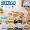 Foldable Mesh Food Cover Breathable Vegetable Cover Umbrella Dining Table Mesh Cover  Home Kitchen