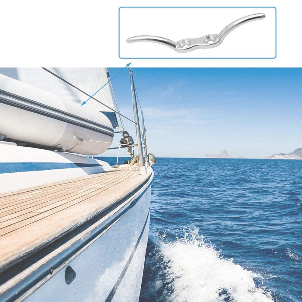 2PCS Flagpole Cleat Hook Flagpole Rope Cleat Hook Multipurpose Durable Stainless Steel Flagpole Accessories