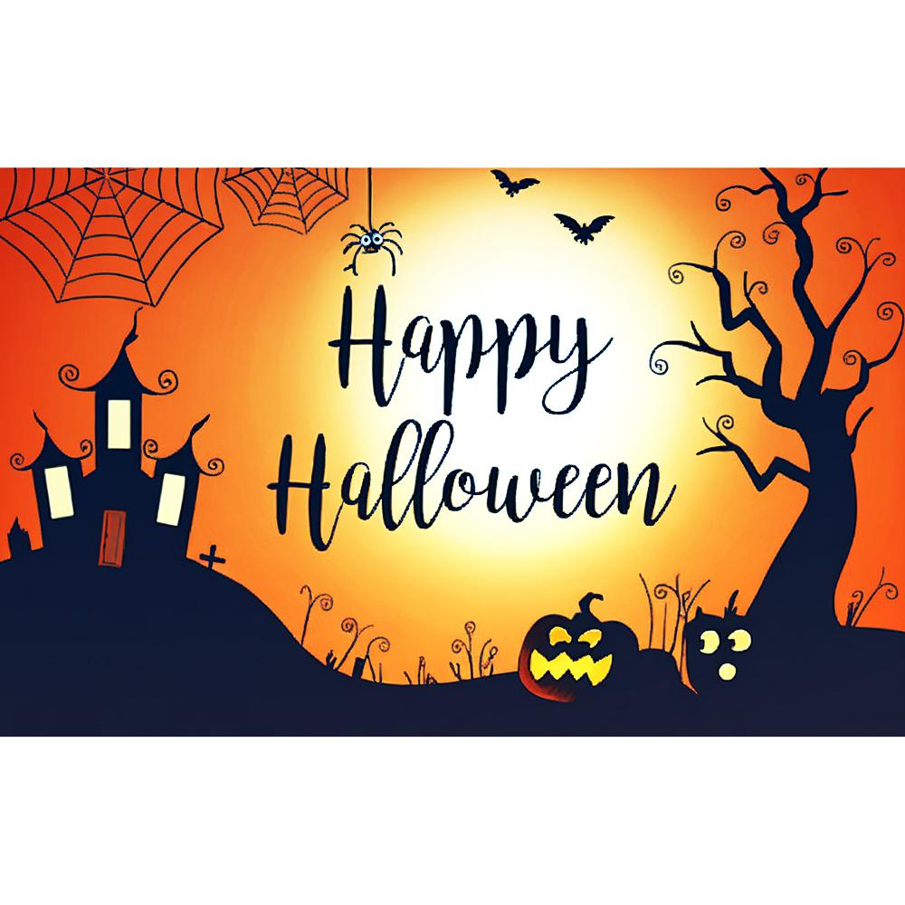 Halloween Decoration Backdrop Banner Party Outdoor Background Bat Pumpkin Horror Curtain Home Decor Photography Prop