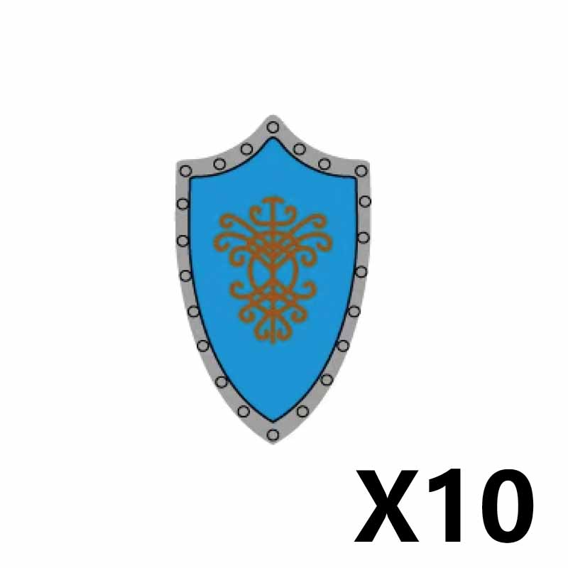 Middle Ages Empire Flag Pole Building Blocks Military Castle Lion Teutonic Knight Soldier Figures Roman Warrior Sheild Brick Toy