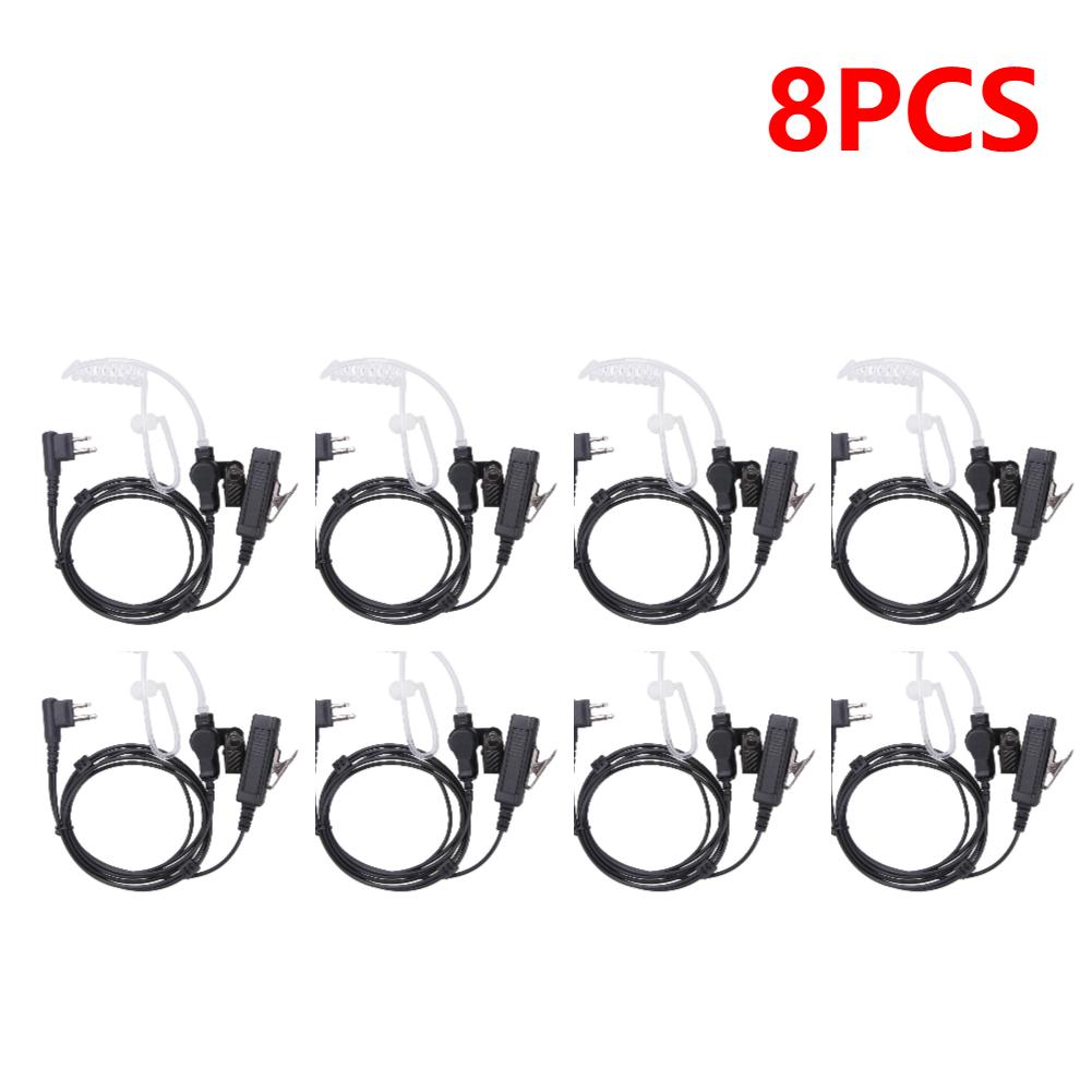 1-40 Stück 2-Pin Röhren-Ohrhörer-Headset für Motorola Funkgeräte Geräuschunterdrückendes Mikrofon für Wander-Teamwork-Überwachung