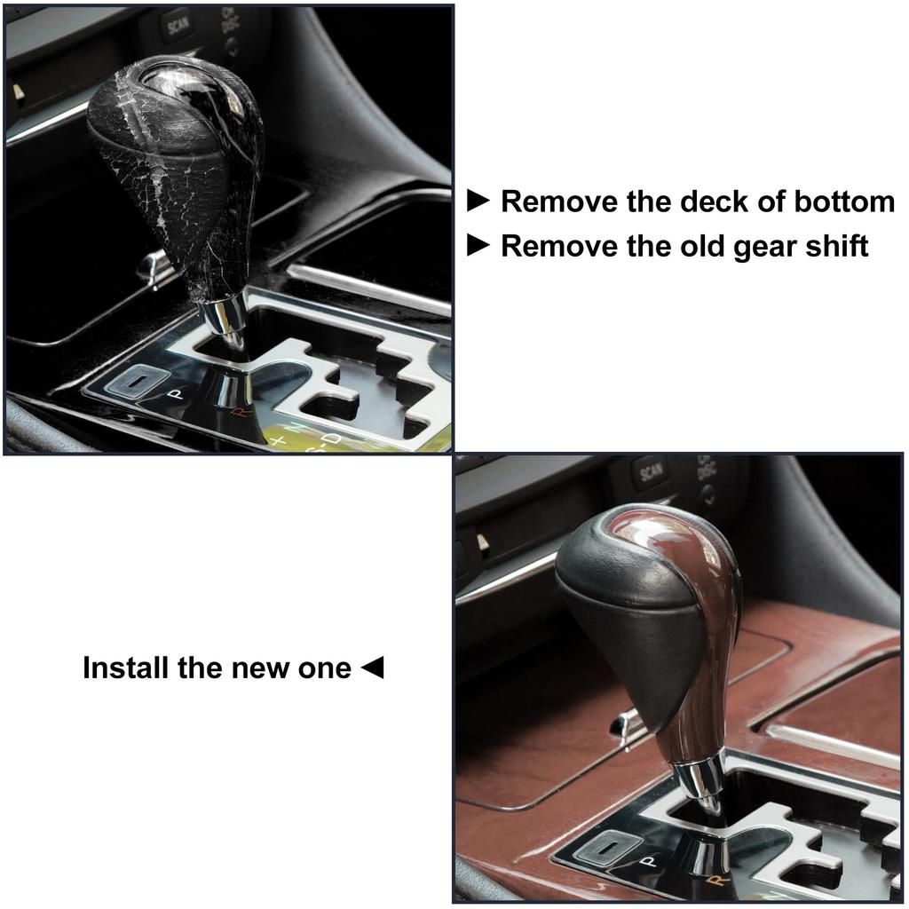 uxcell Gear Shift Knob Stick Shift Knob for Car Lexus Compatible ES350 2007-2015 Compatible