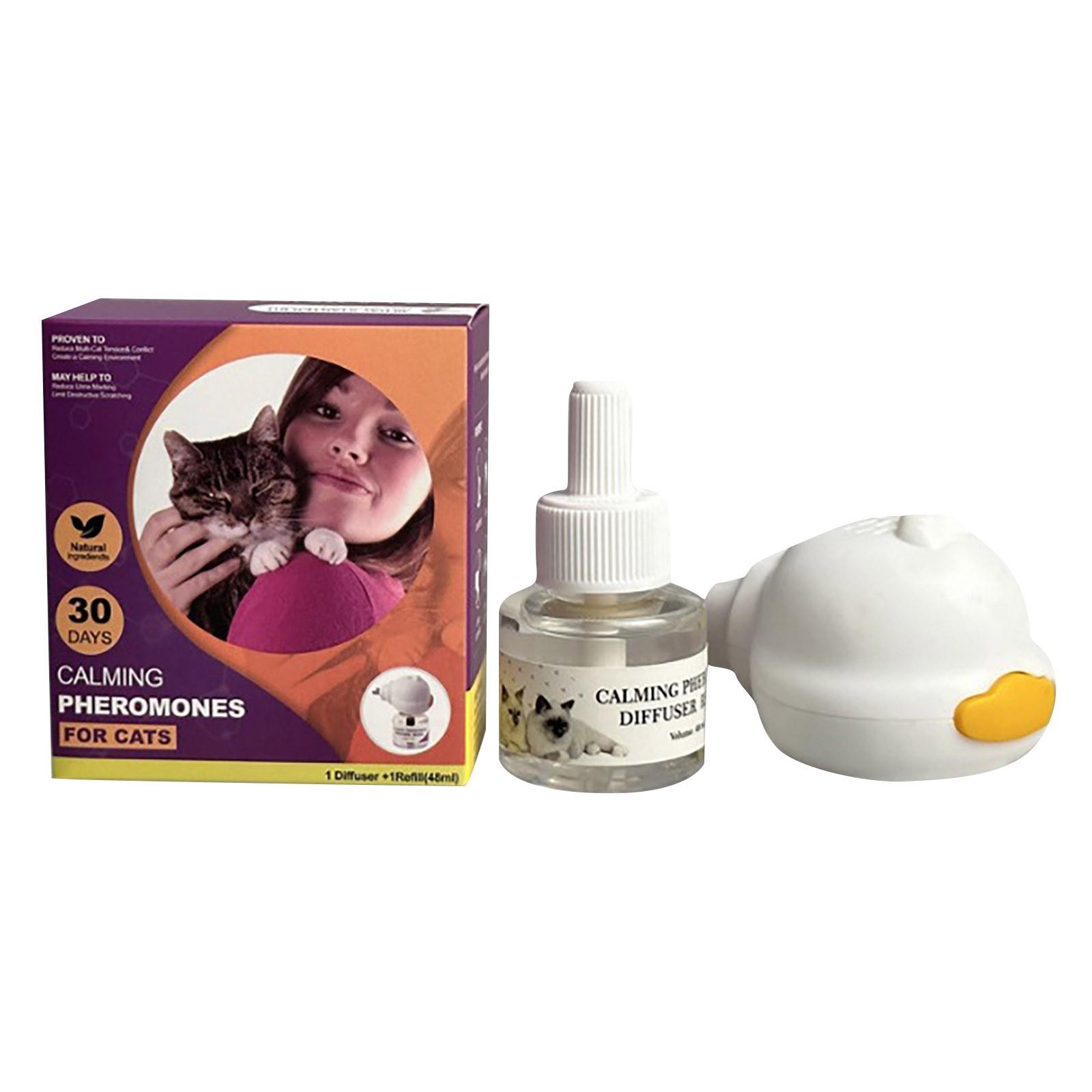 

48 мл 1 диффузор 1 успокаивающая жидкость с феромонами, стабилизирующая эмоции, антистресс, электрическое отопление, набор успокаивающих средств с феромонами для кошек