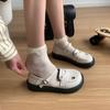 Height-increasing Muffin Retro Big Head Shoes Are Comfortable, Sweet and Cool Platform Shoes 2025 Autumn New British Style Small Leather Shoes Single 