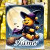 Customizable Winnie Throw Blanket – Personalized Name, All-Season Cozy Snug Blanket, Machine Washable, Personalized Blanket