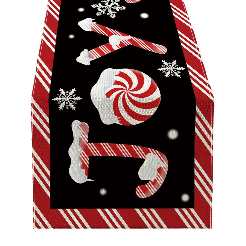 Christmas Printed Table Flag Linen Decorative Kitchen Table Small Tablecloth Festive Tablecloth