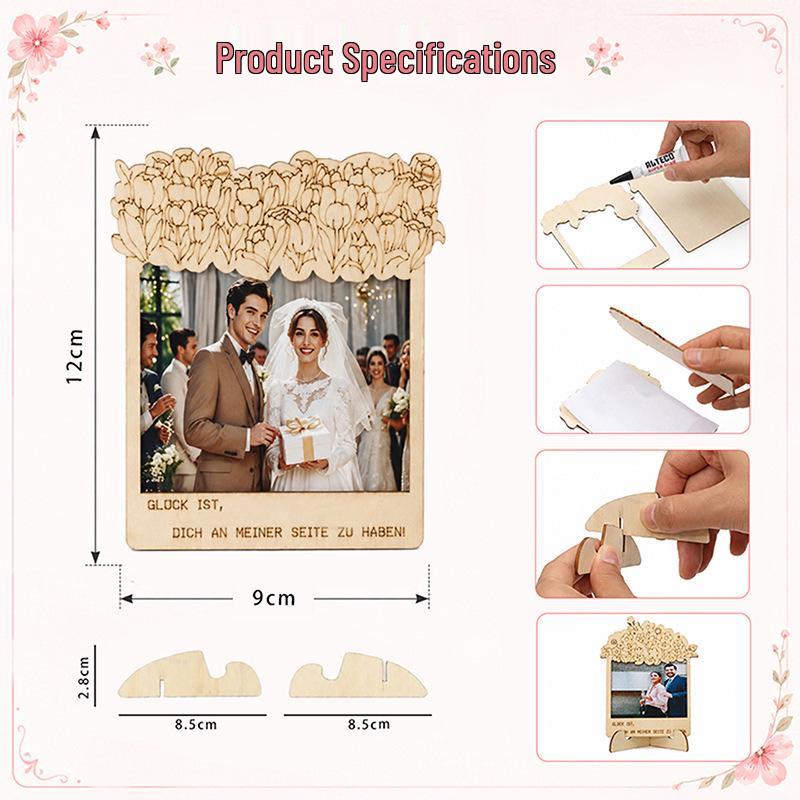 DIY Hand-Painted Colorful Wooden Photo Frame and Ornaments Kit