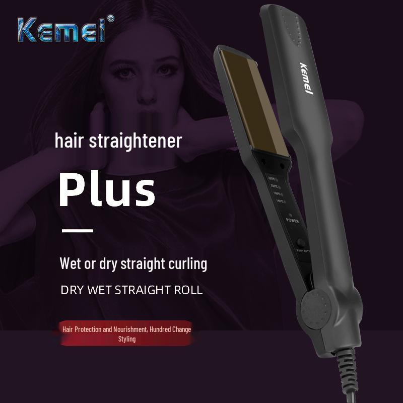 Kemei KM-329 Hair Straightener: Ceramic, Fast Heating, Constant Temperature, Damage-Free, Women's Electric Straightening Iron.