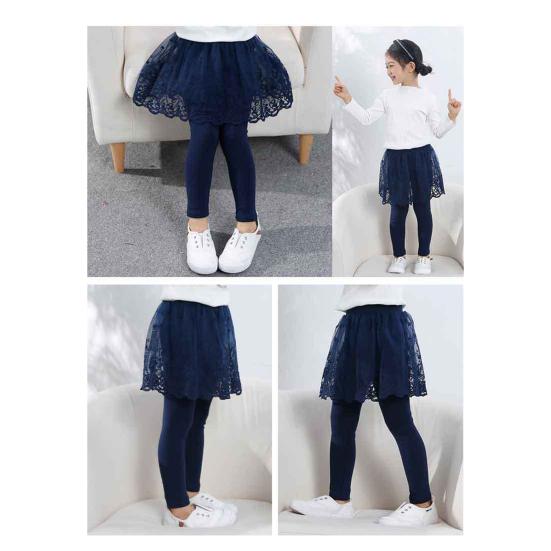 Leggings, weich, elastisch, reine Baumwolle, einfarbig, Mädchen-Leggings für Zuhause