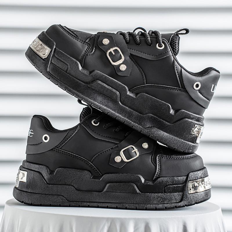 22. Explosive retro design thick-soled heightening board shoes can be worn in all seasons of the new high-end leisure sub