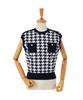 AOW Houndtooth Check Knit Vest