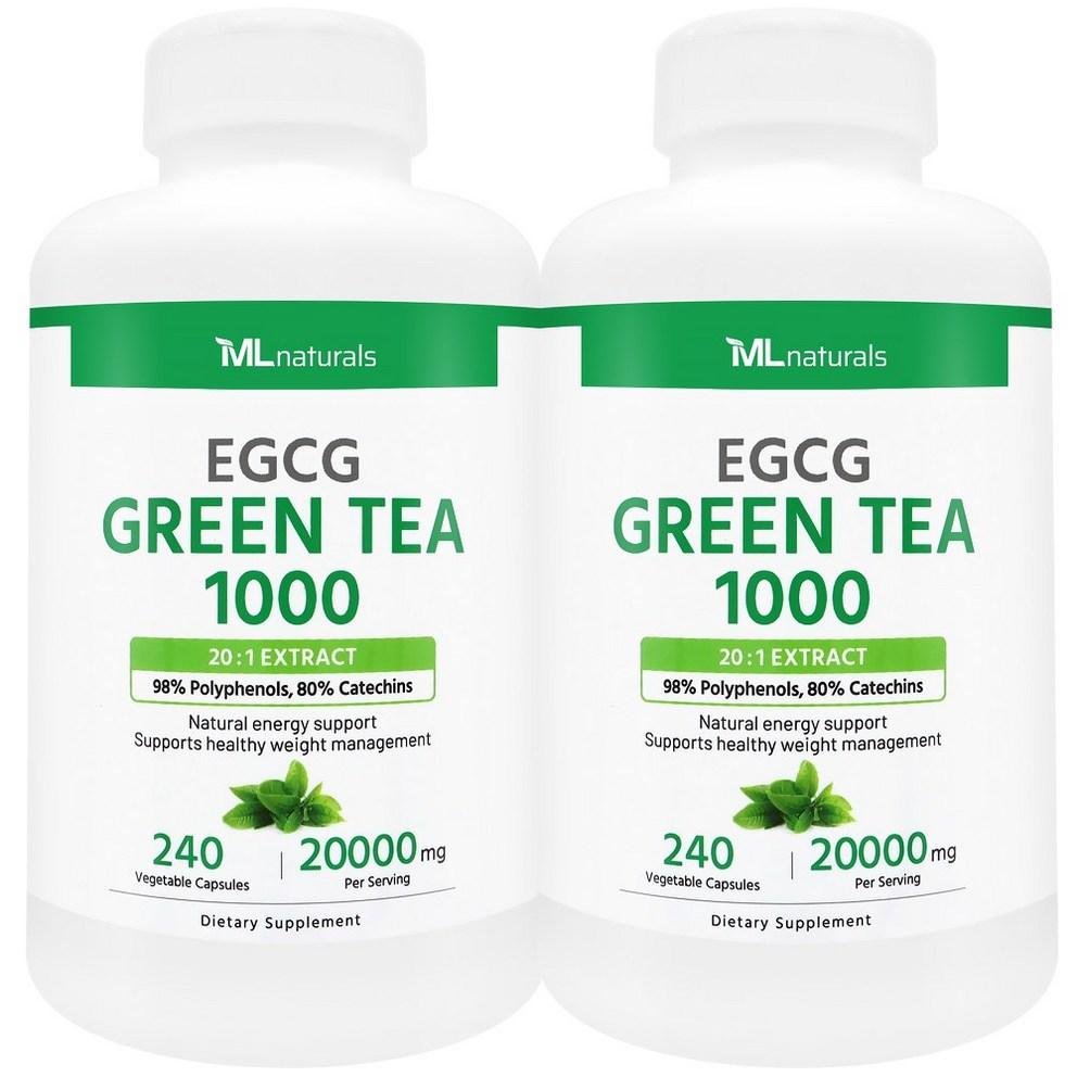 

My Life Naturals EGCG Green Tea 1000, 240 Capsules, 2 Bottles - High Catechin & Polyphenol Antioxidant Support