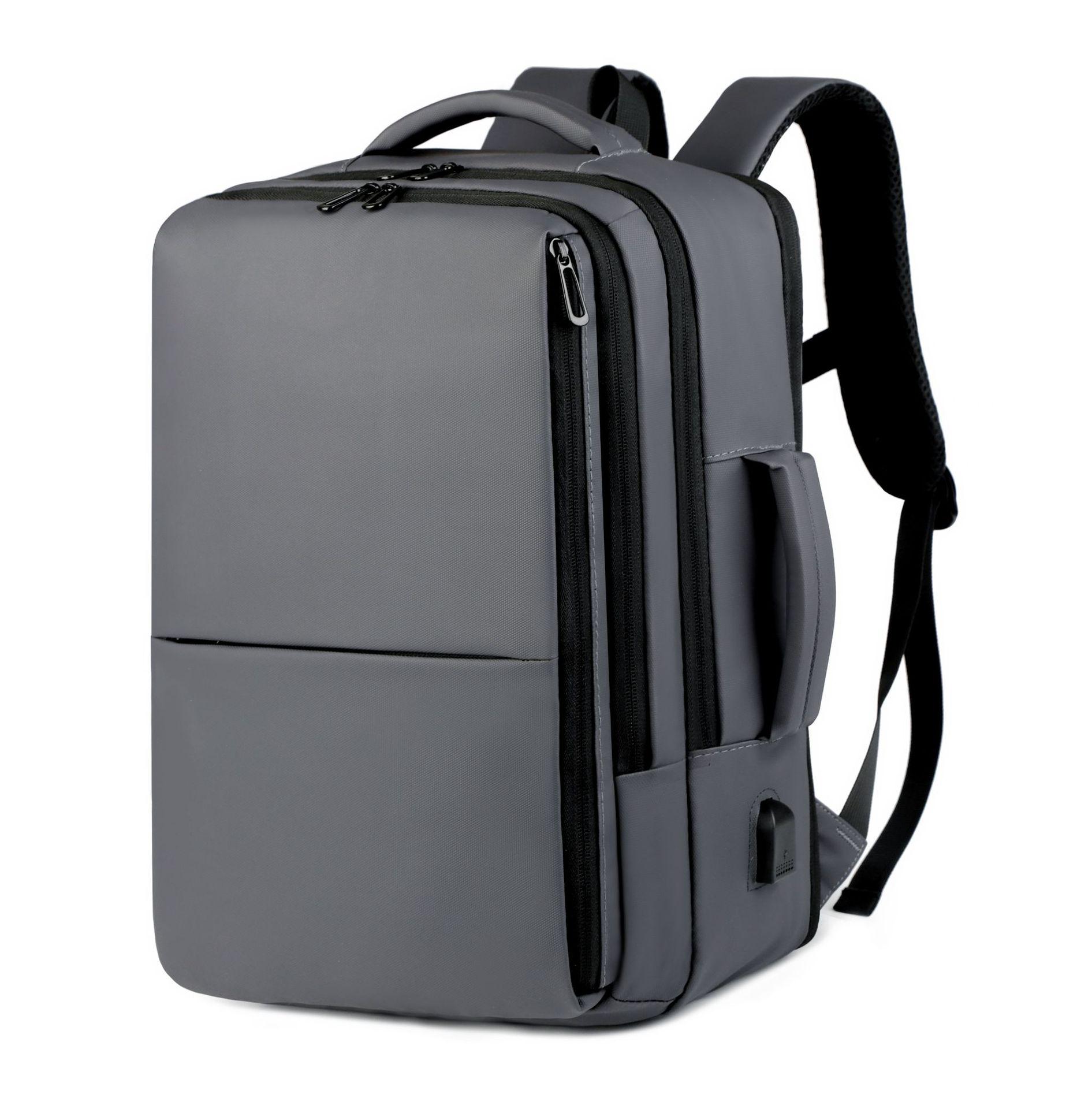 

Расширяемый 15,6-дюймовый бизнес-рюкзак для ноутбука - Многофункциональный и универсальный серый