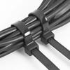 100pcs/bag Self-Locking Cable Ties Black Wire Cable Zip Ties Fasten Cable Organiser High Tensile Strength for Home & Office