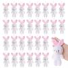 10Pcs Stuffed Little Rabbit Plush Toy Keyring Easter Party Bunny Plush Dolls  Holiday Gift