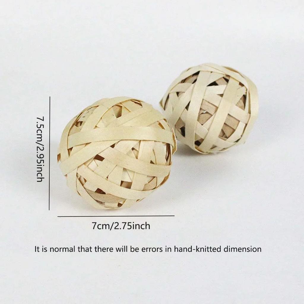 1pc-Chewing Weaving Ball Rabbit Small Animal Interactive Chewing Toy Natural Grass Ball