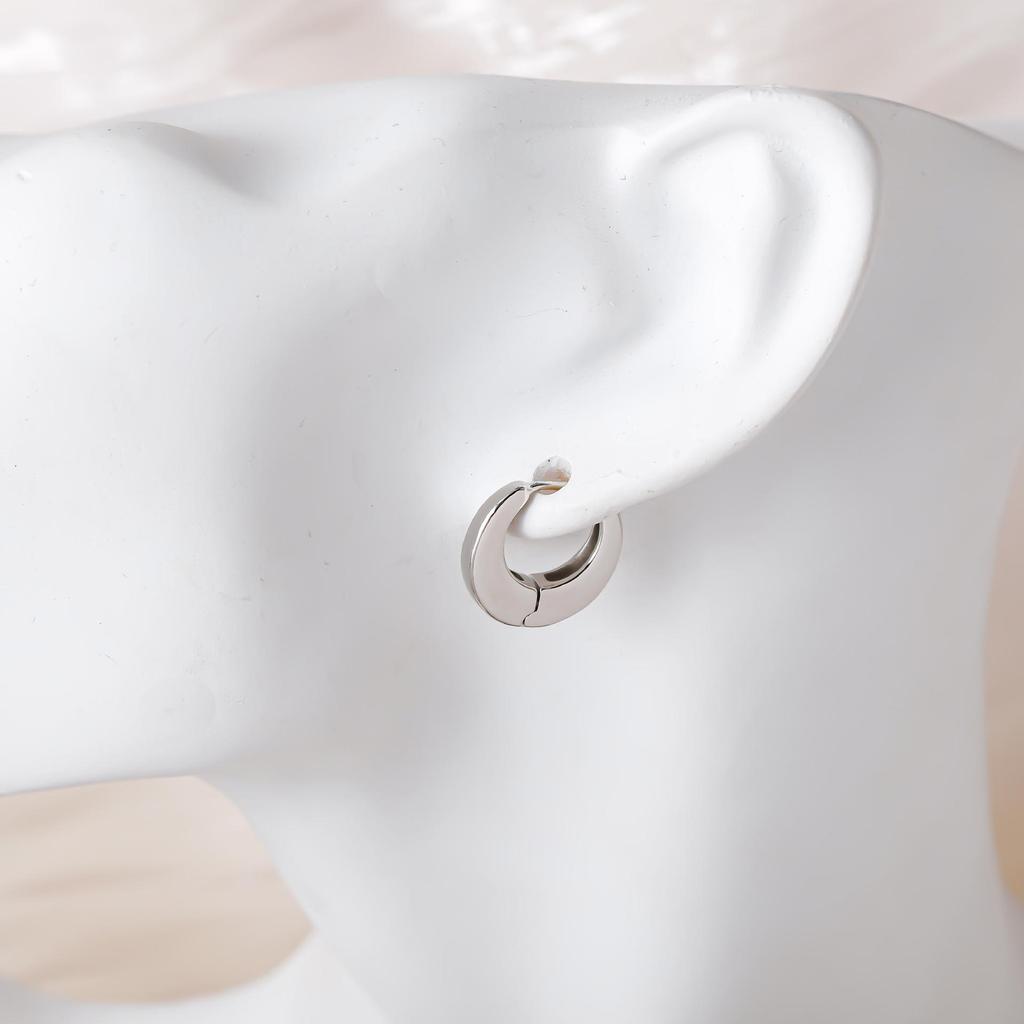 Trendy European Metal Round Earrings: Stylish, Versatile, High-Class Design for Men and Women